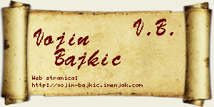 Vojin Bajkić vizit kartica